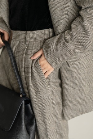 Wool gaba wide pants　