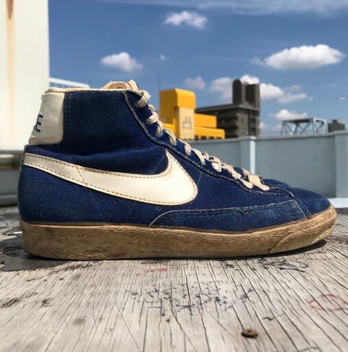 70's 80's NIKE BLAZER HI TOP ナイキ ブレザー スエード 青 ブルー