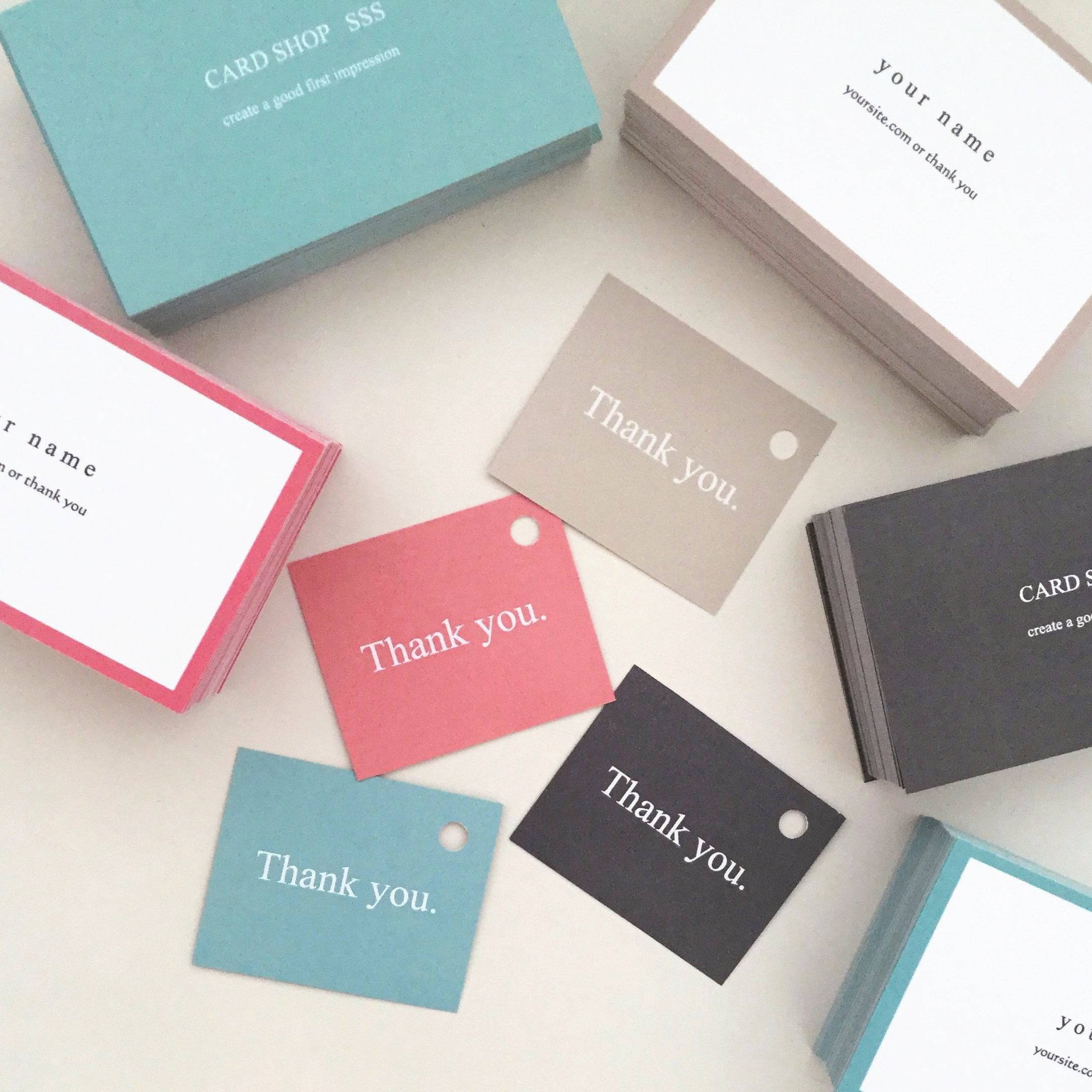 50枚】サンキューカード タグ 裏面メッセージ入り ピンク | CARD SHOP SSS
