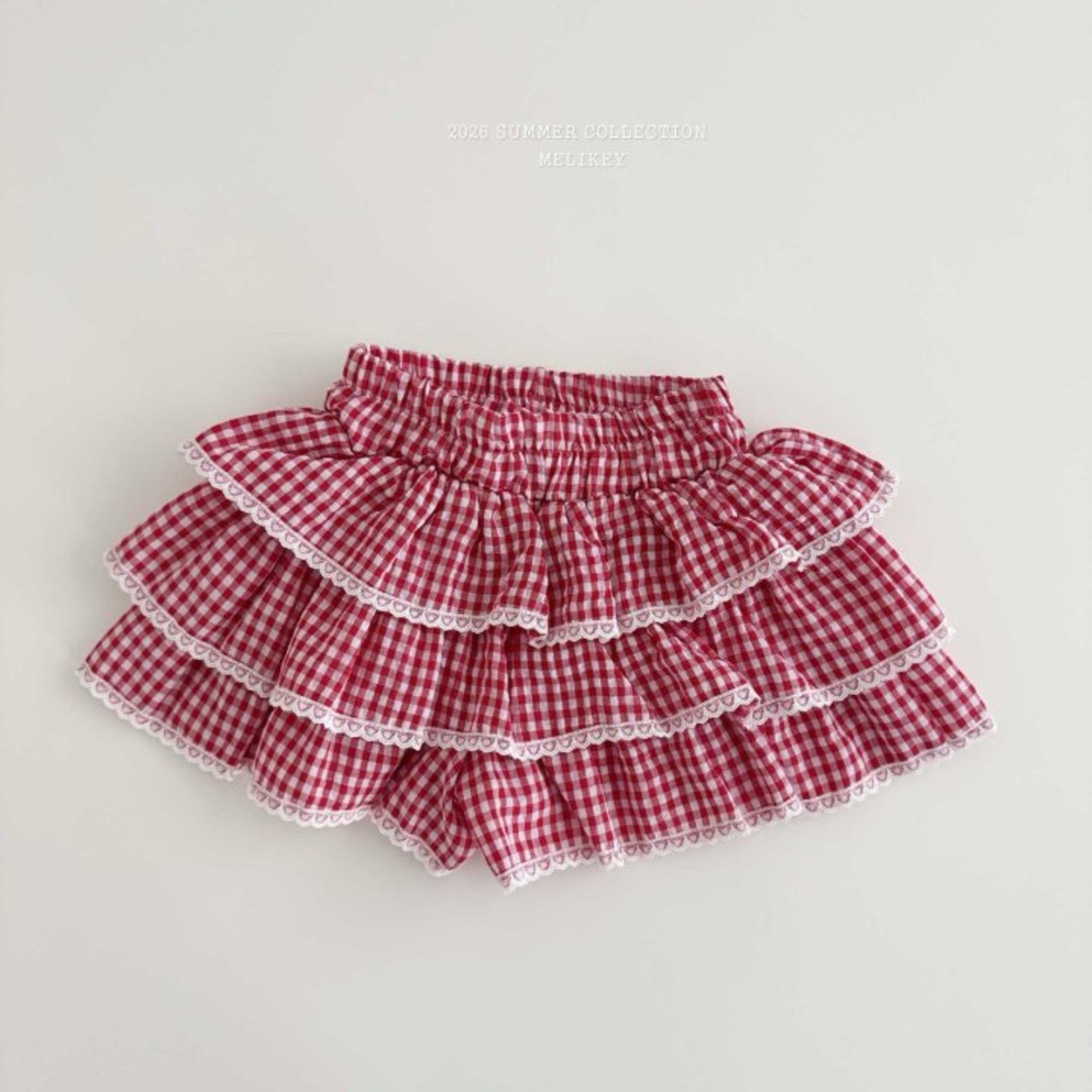 [MELIKEY] Checkered Tiered Pants / [미라이키] 체크캉캉팬츠