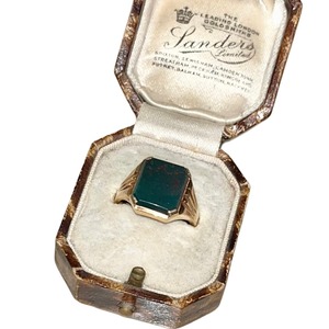 vintage c1967 9ct gold bloodstone signet ring