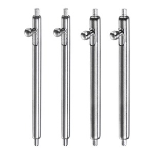 【特価処分】時計ベルト用ステンレススチール バネ棒 Quick Release 直径(Φ)1.5mm ワンタッチピン 腕時計汎用スプリングバー 4本セット 19mm