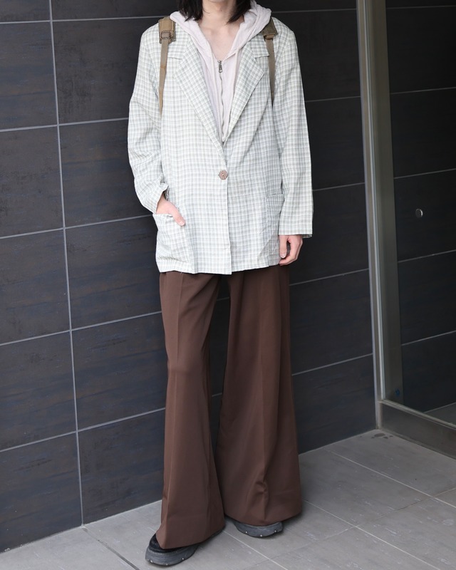 Center-pressed super wide slacks