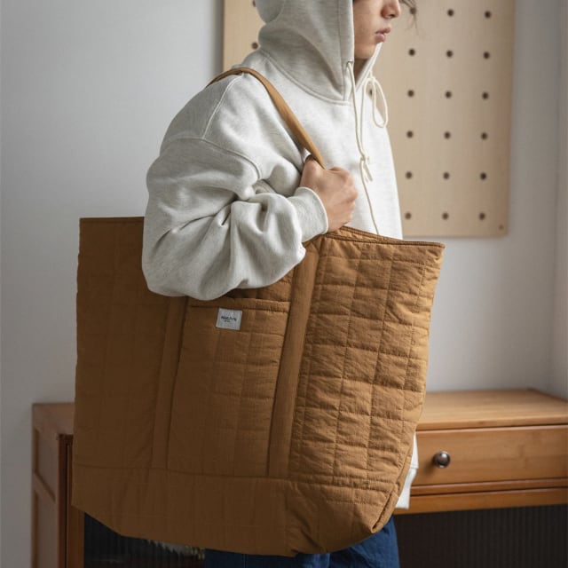 予約販売】トートバッグ キルティング 大容量 レザー メンズ シンプル