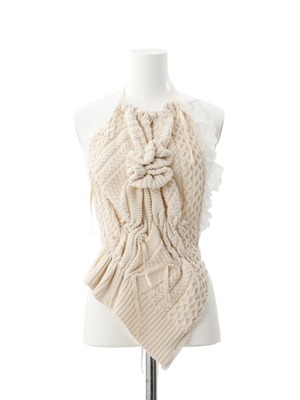 【26AW | WOMEN】Create Clair クリエイトクレイル / ビスチェ / Drape knit bustier
