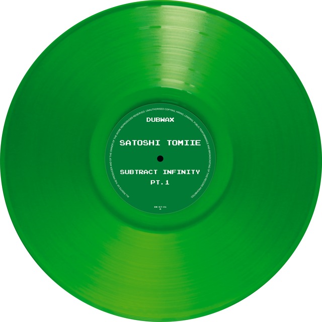 【新譜】【限定盤】Satoshi Tomiie - Subtract Infinity Part 1　Limited Green Edition