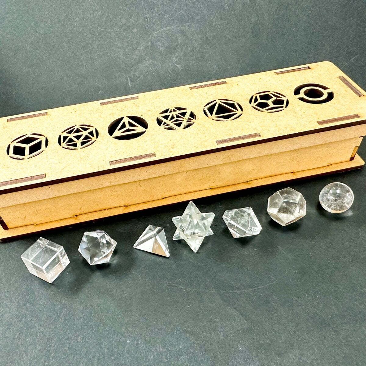 チャクラヒーリングセット 天然ヒマラヤ水晶／神聖幾何学7点セット