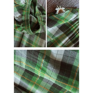 ヴィンテージチェックグリーンスカート W01227