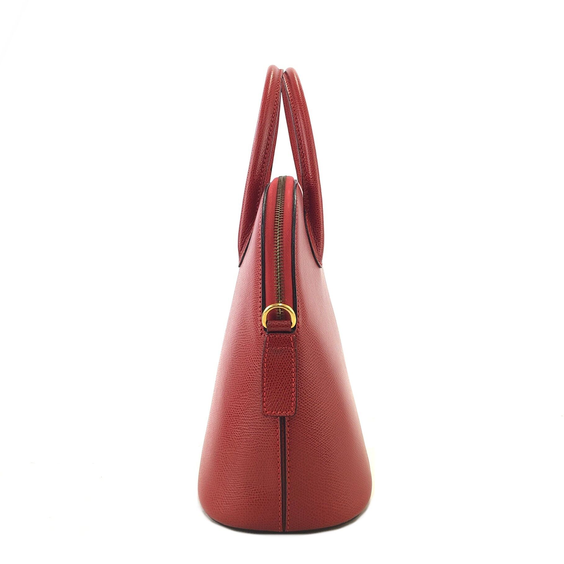 CELINE セリーヌ レザー ブガッティ 2WAY ショルダーバッグ レッド