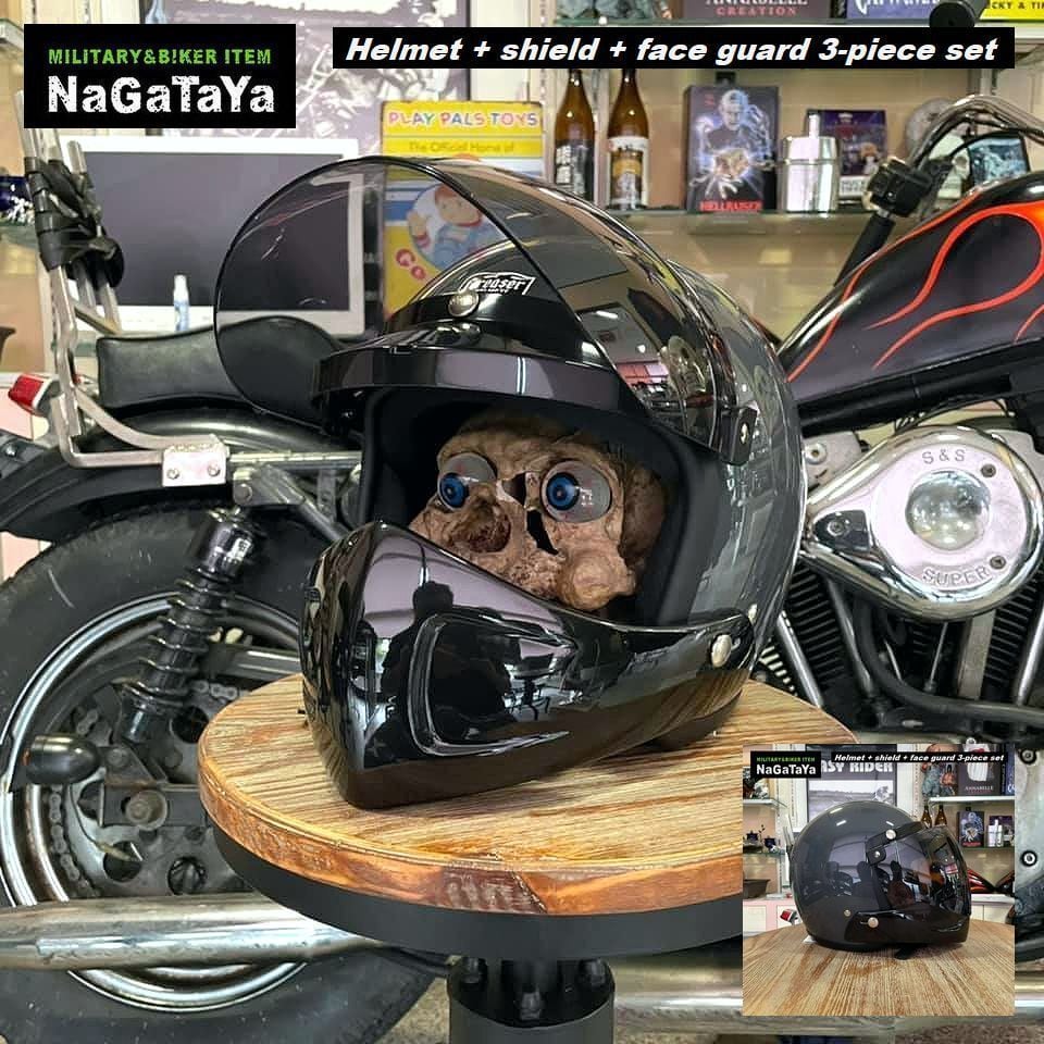 スモールジェットヘルメット　ジェットヘルメット　バイク　ライダー　フリーサイズ