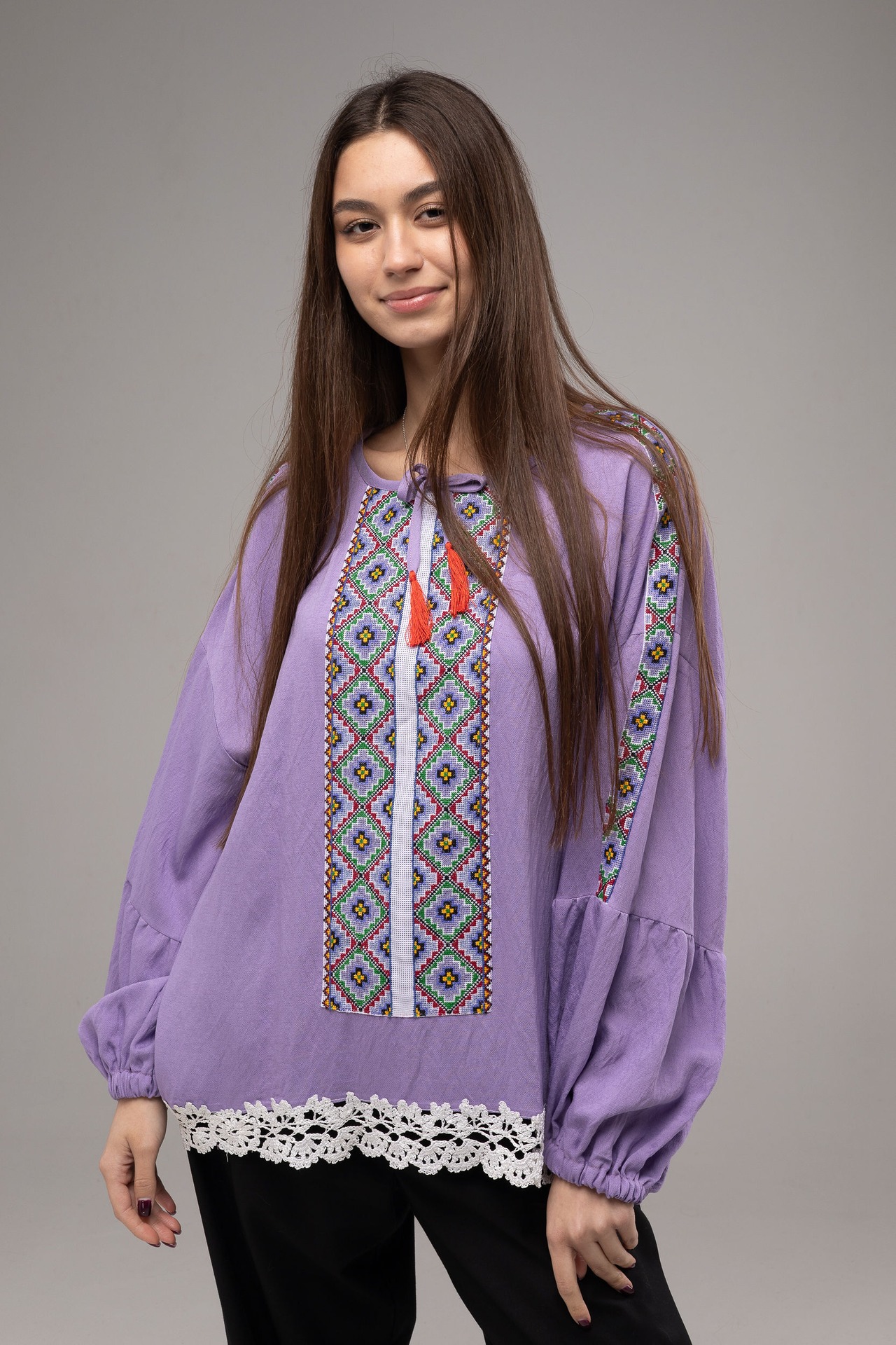 ウクライナ刺繍ヴィシヴァンカ　手刺繍　麻　レディース・フリーサイズ - 8