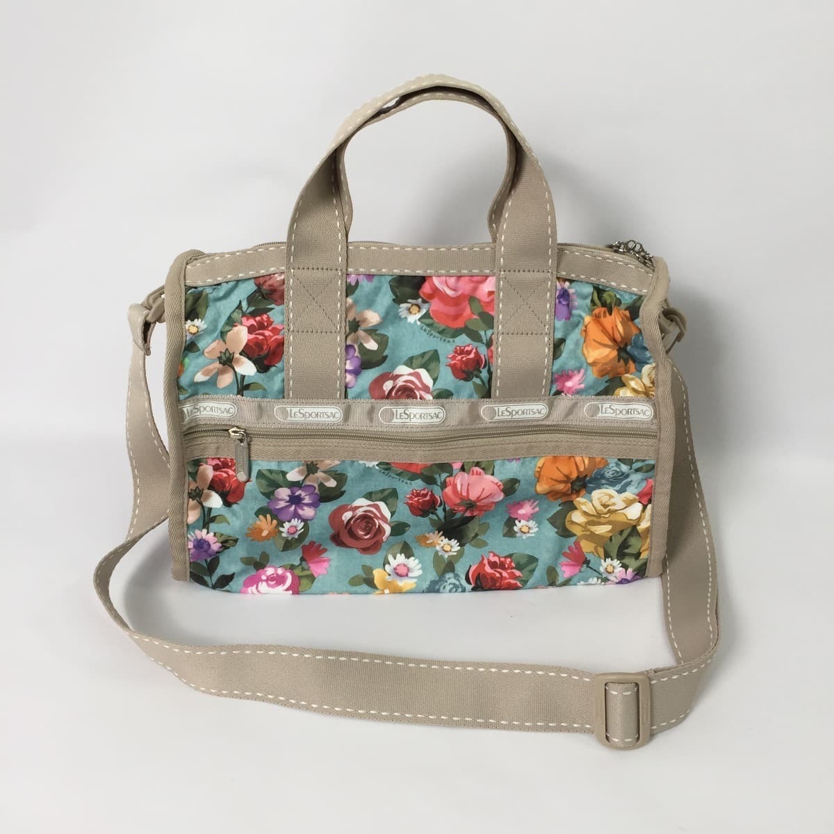 ☆新品未使用☆LeSportsac 花柄 ボストンバッグ ショルダー付き ピンク 