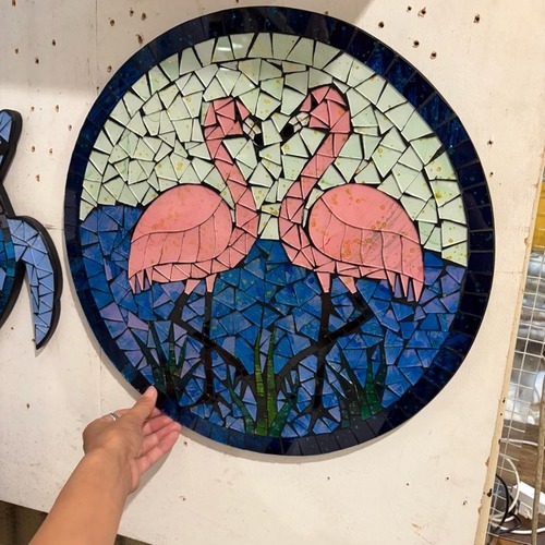Mosaic Hanging FLAMINGO　モザイクハンギング　フラミンゴ　雑貨　オブジェ　ディスプレイ　ガラス