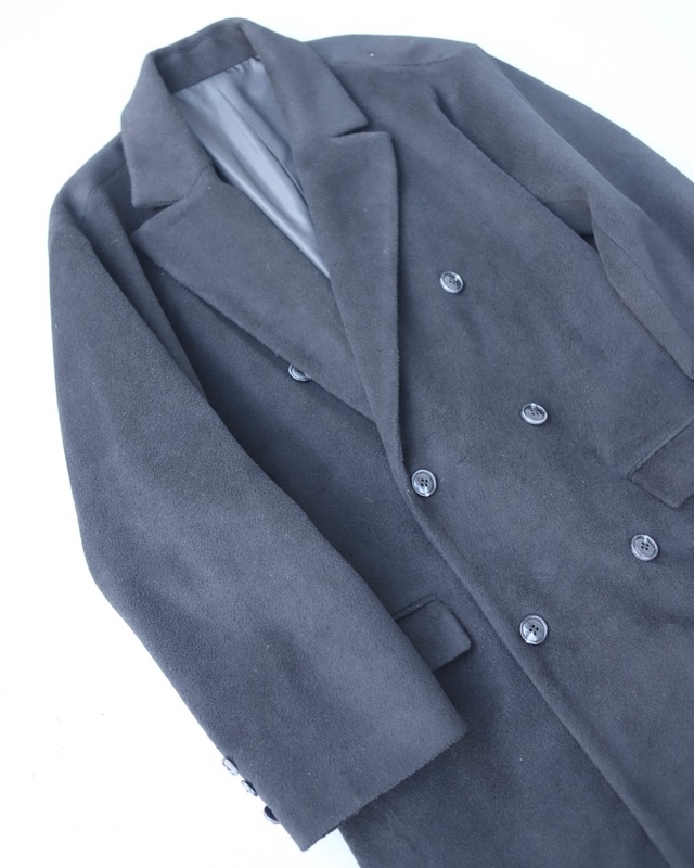 Oversized double-breasted long coat