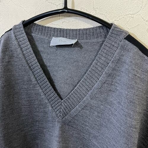 Dior HOMME ディオールオム Military V-neck Sweater ニット XS