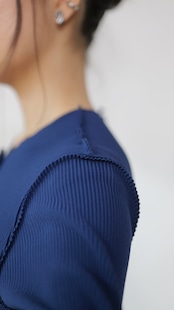 kotohayokozawa - CRISP SNAP CARDIGAN:BLUEBERRY