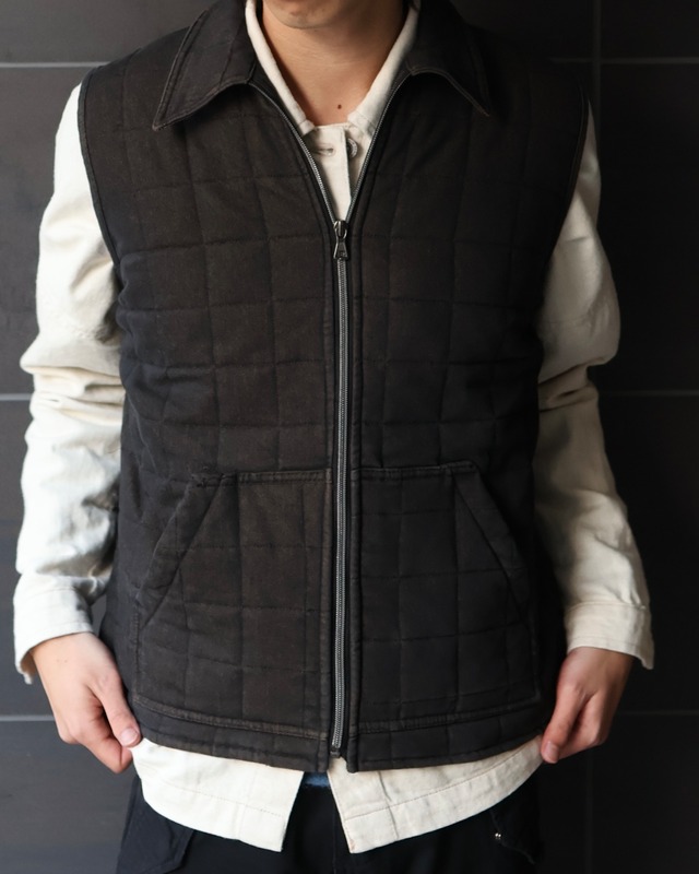 Quilted zip vest