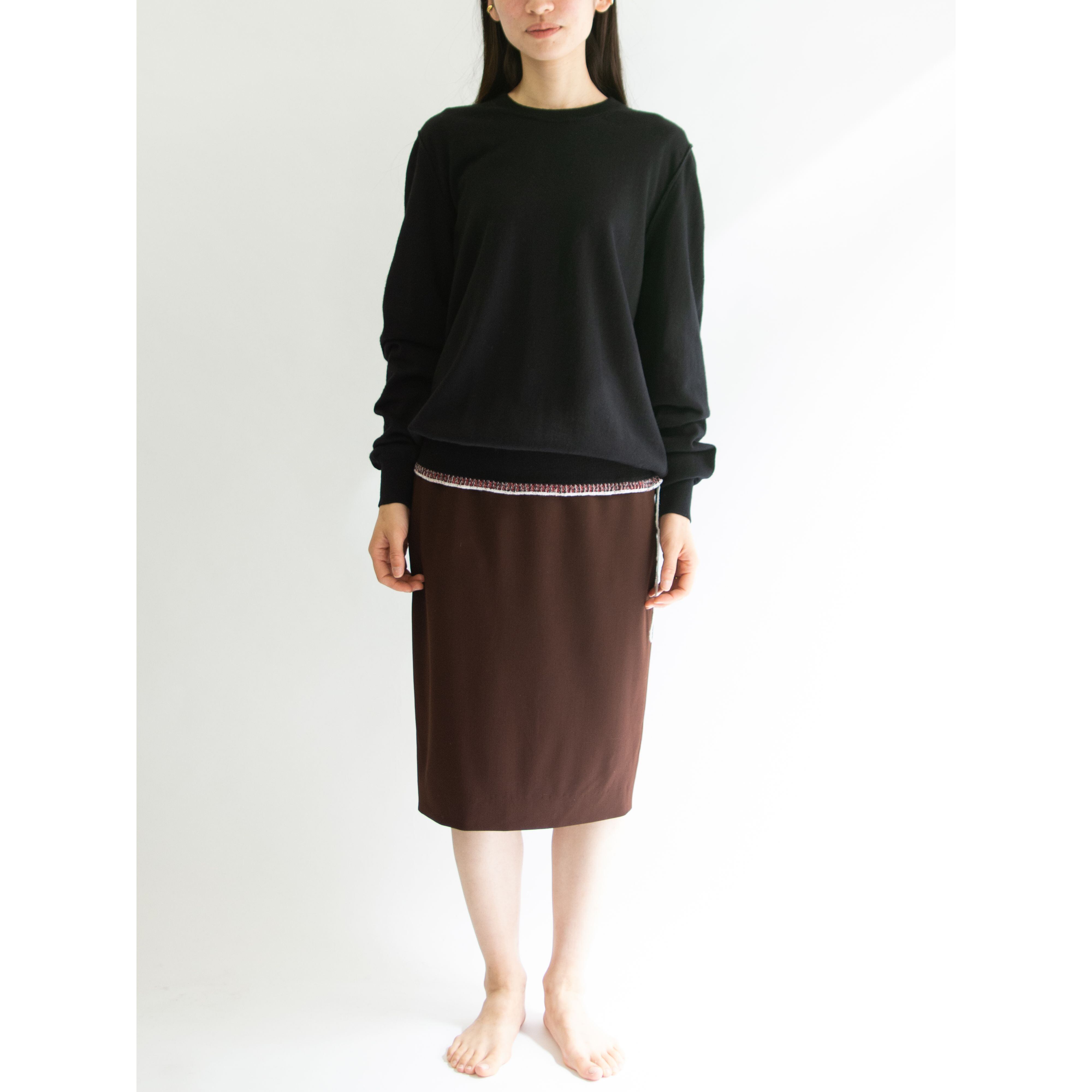 【HERMES by Jean Paul Gaultier】Made in France Stretch Wool Skirt（エルメス ジャンポールゴルチエ期 フランス製ストレッチウールスカート ）