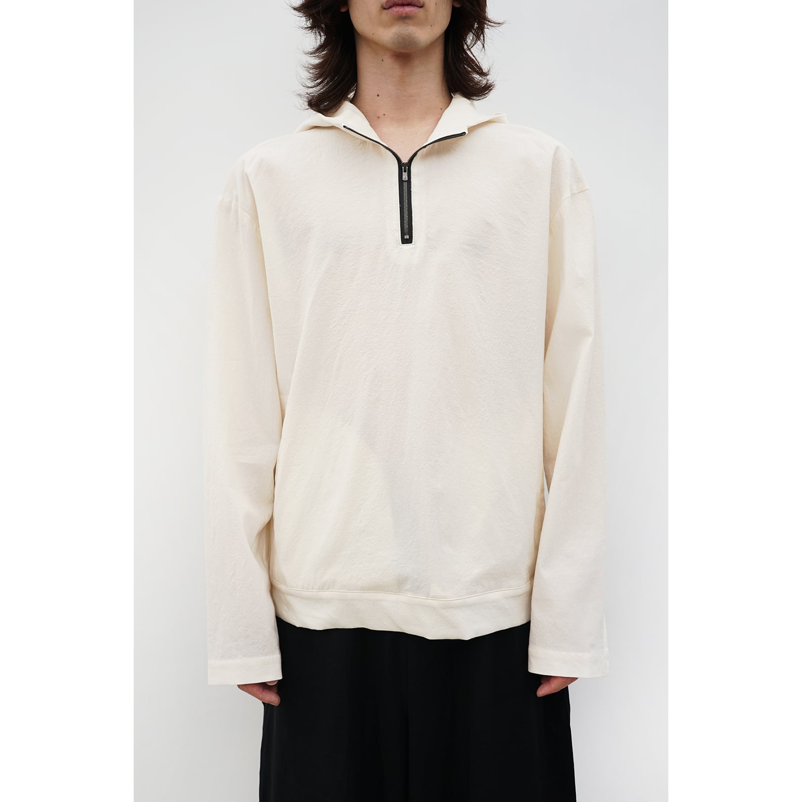 kujaku] (クジャク) 2024SS J-825 / anorak hoodie (white) | Clique
