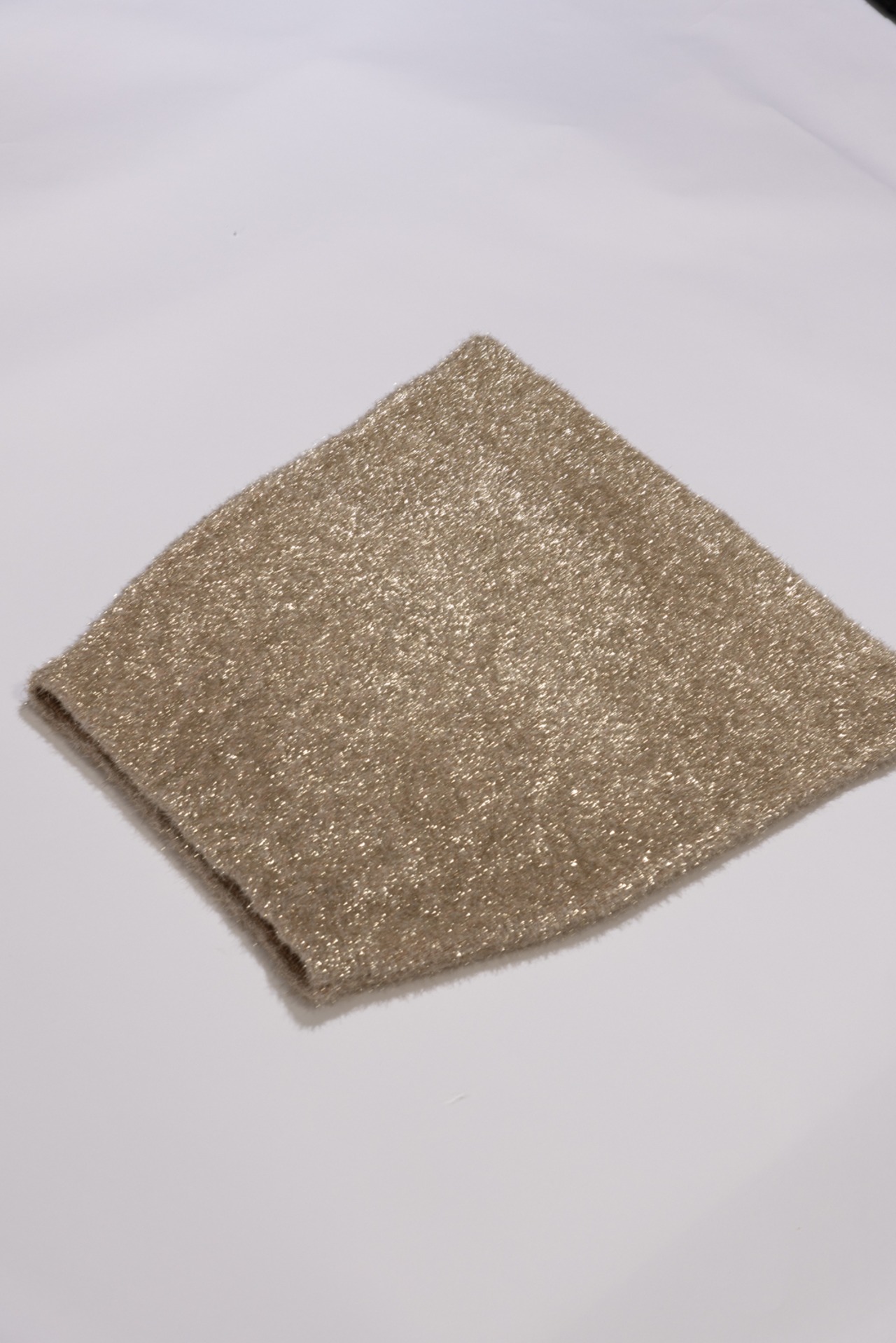 Shiny Shaggy Midi Length SKT Knit