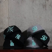 【gifthat別注】NEW ERA 950/9FIFTY ロサンゼルス・ドジャース シティコネクトBLACK SEAGLASS