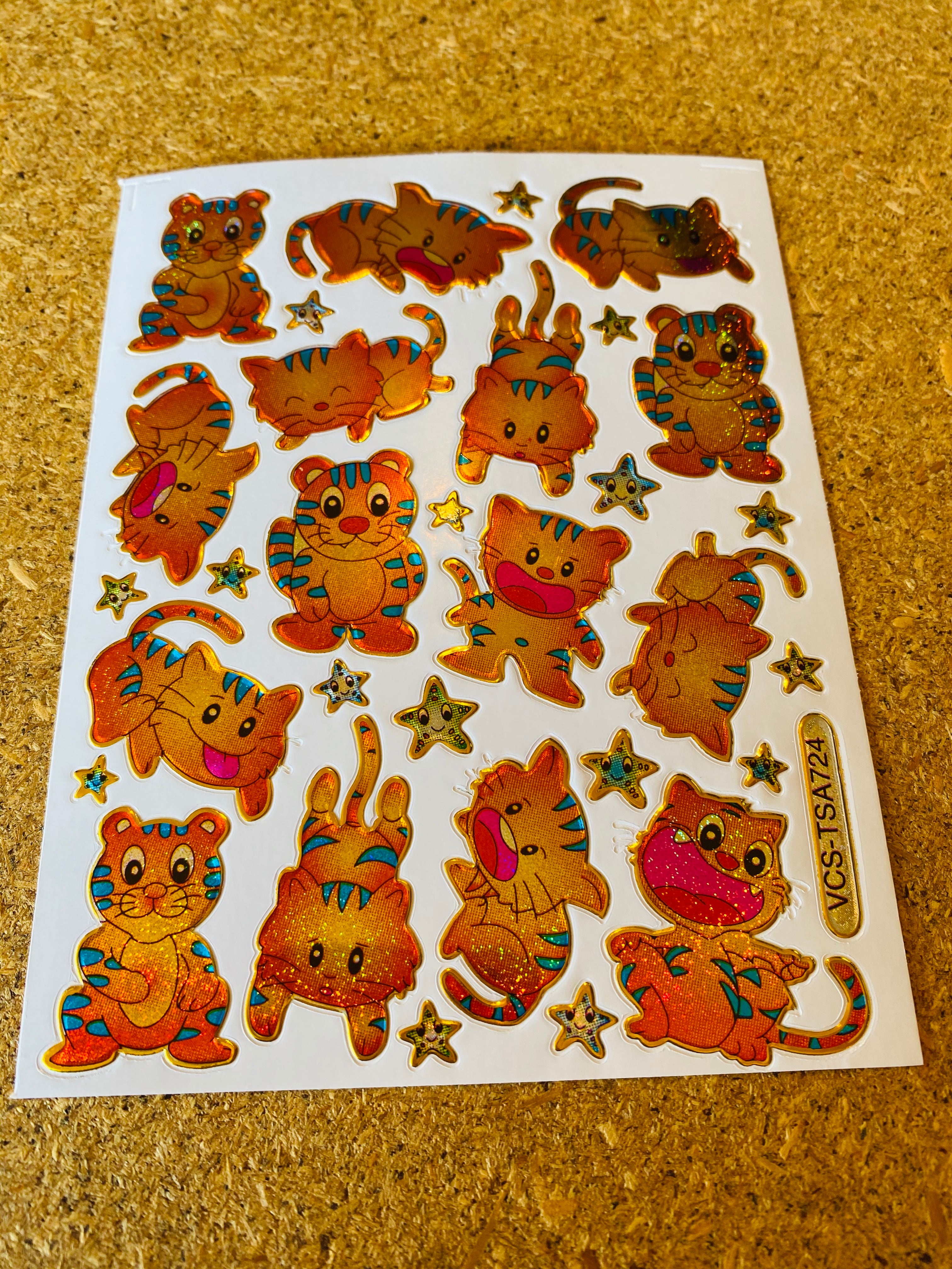 7 虎虎虎ちゃん レトロキラキラシール VCS-TSA724 VCS01