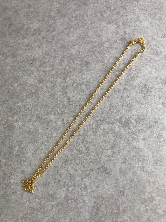 Christian Dior クリスチャン ディオール ネックレス ゴールド チャームロゴ vintage ヴィンテージ オールド 5imhkr