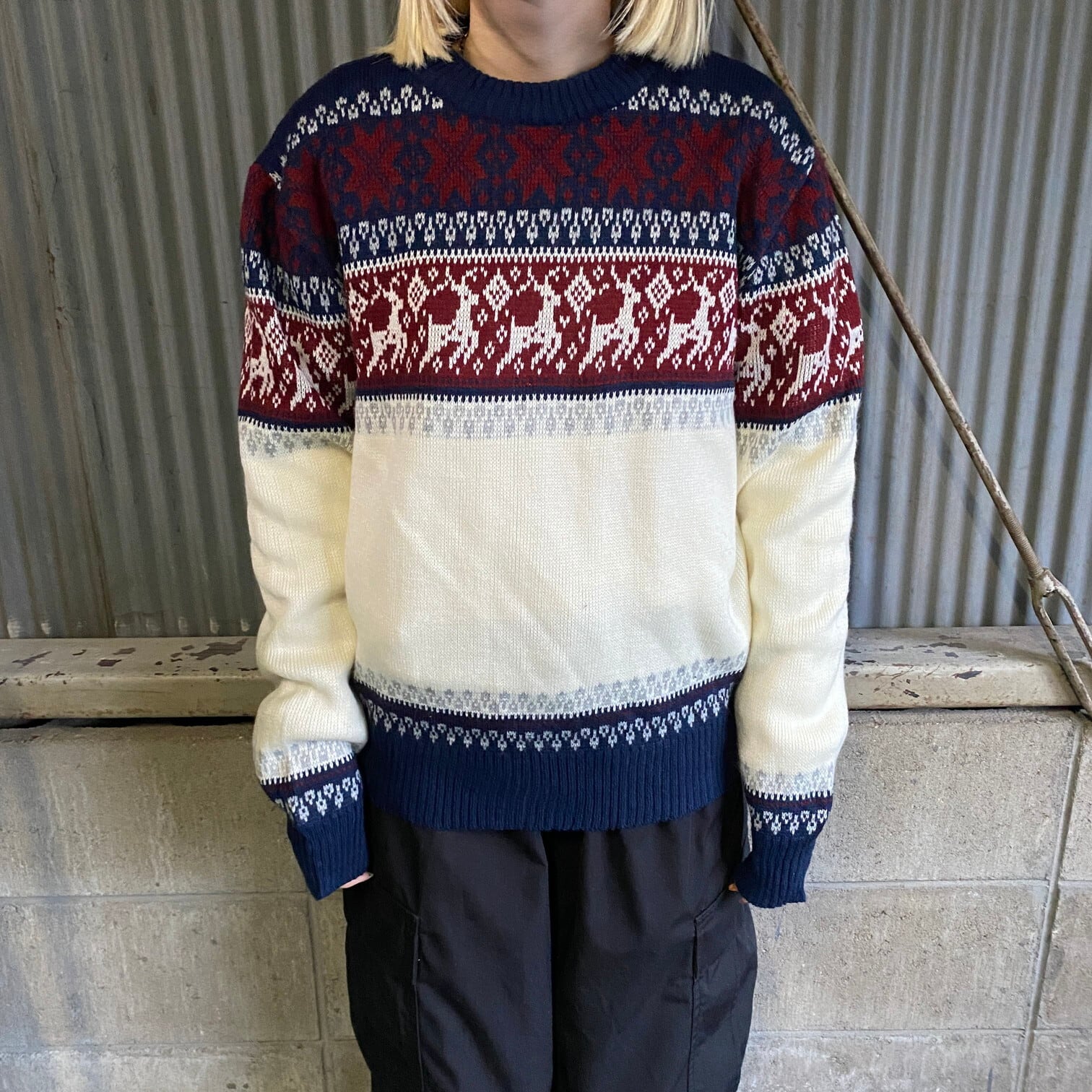 Townsley 80年代 ヴィンテージ ノルディック柄 アクリルニット Townsley 80年代 ヴィンテージ ノルディック柄 アクリルニット