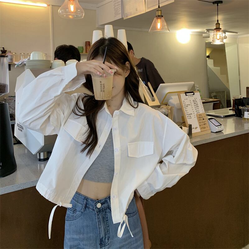 ショートジャケット オータムカジュアルルーズ薄手カーディガントップス 秋物 クレセントシティ93449637659