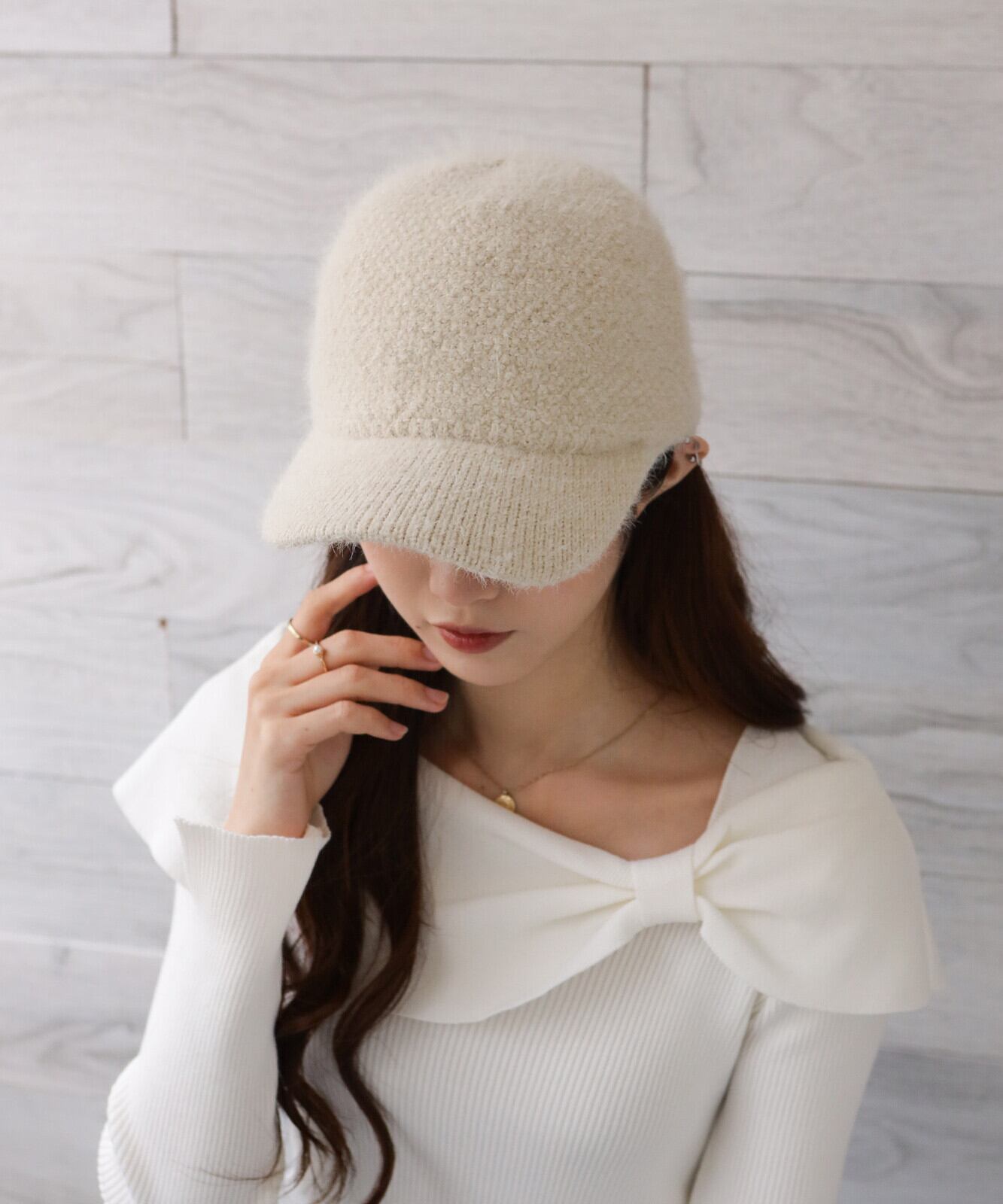 【SELECT】アジャスターゴムアンゴラキャップ