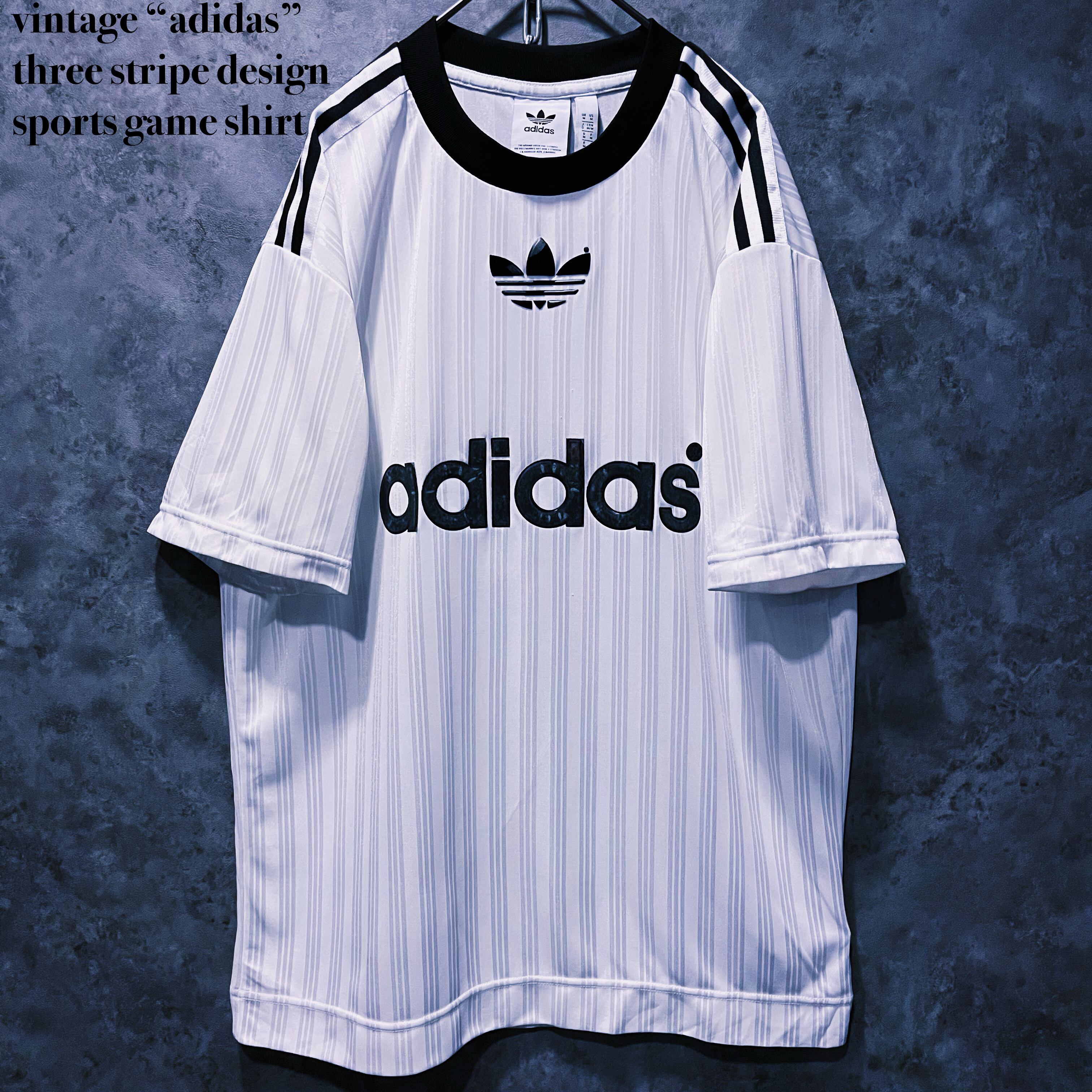 【doppio】vintage “adidas”three stripe design sports game shirt