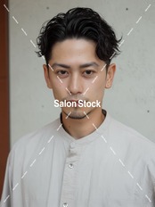 【メンズ】オールバックカール