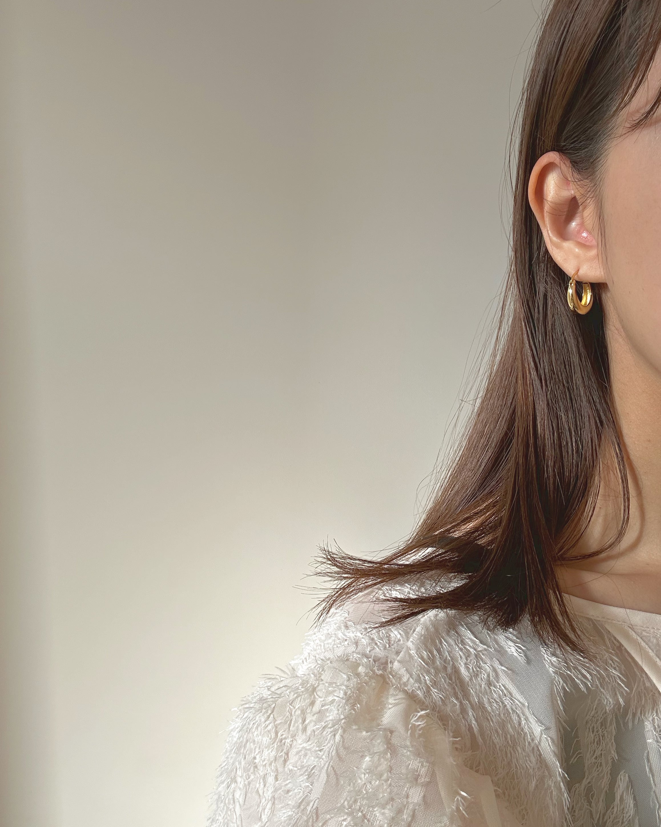 FUA DOOR Pierce S キャメル色のピアス