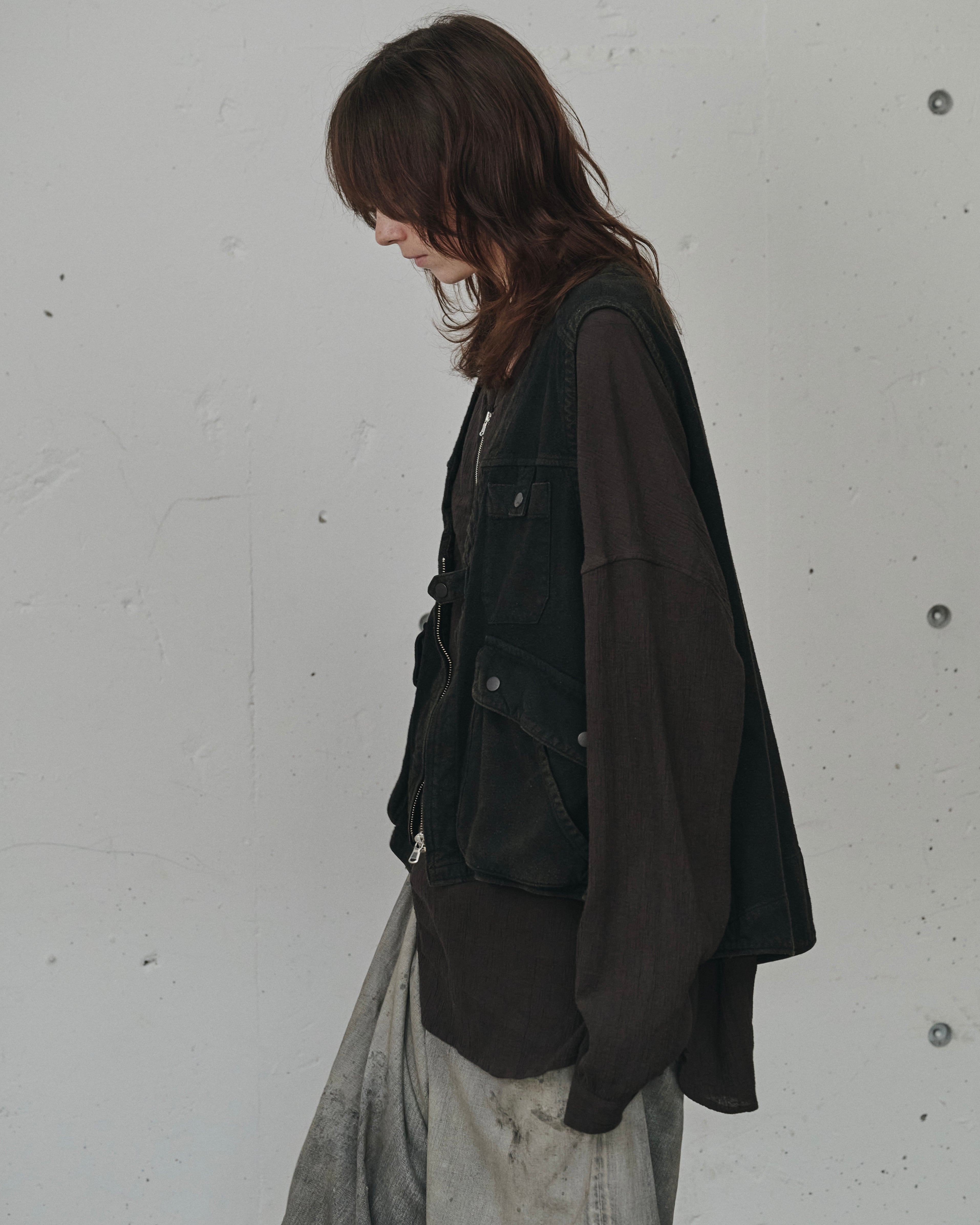ANCELLM / C/R DUCK UTILITY VEST (BLACK) | THE MODERN AGE