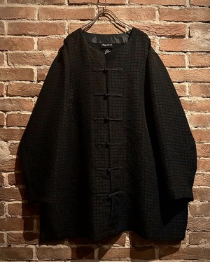 【Caka act3】All Black Color Vintage Loose China Jacket