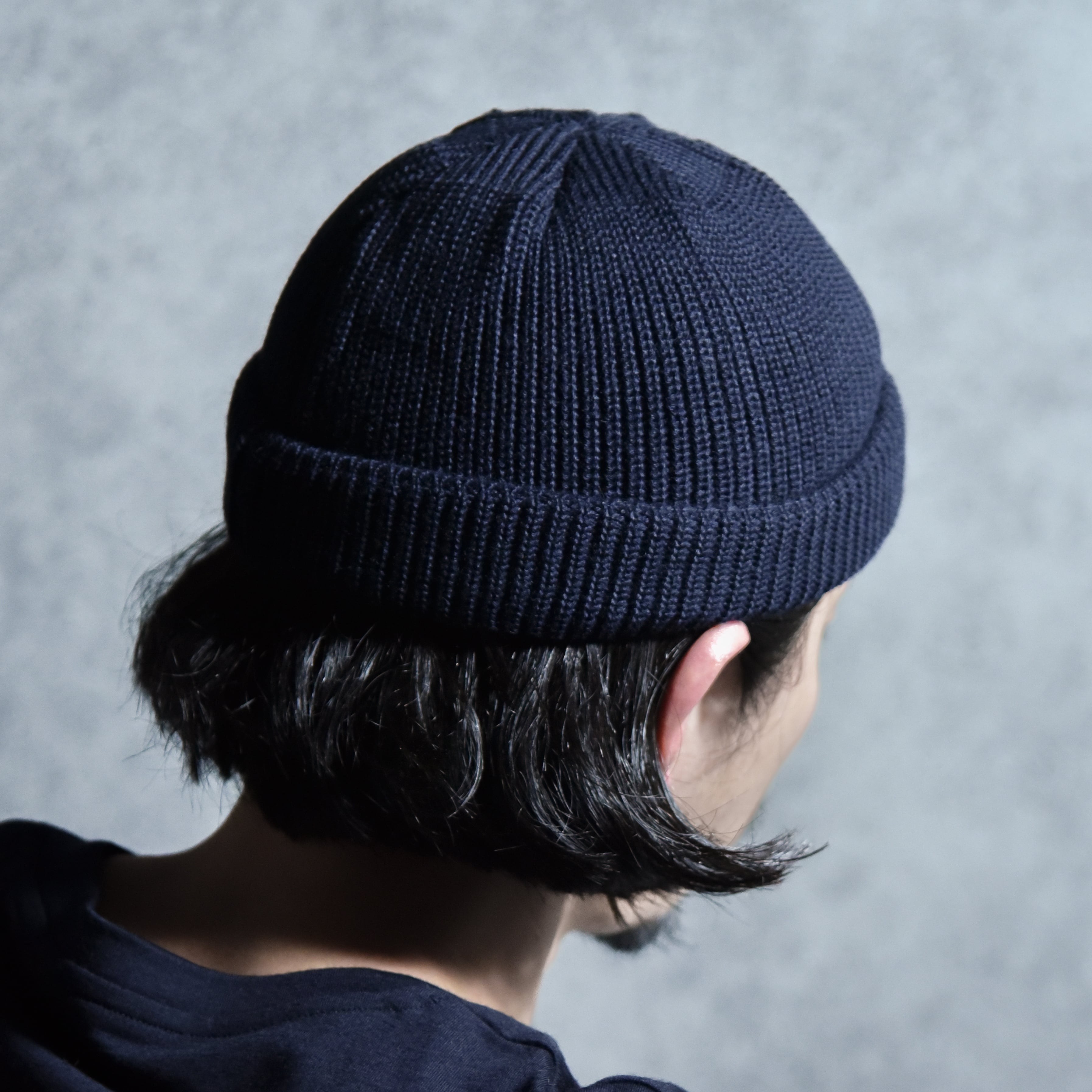 DEAD STOCK】Made in USA Knit Cap BLACK アメリカ製 ツバ付き ニット