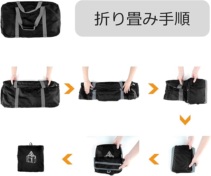 WANDF 折りたたみバッグ ボストンバッグ スポーツバッグ 40L 60L 80L