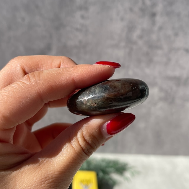 ケニア産 ゴールデンシーン・ブルーサファイア ― シーン入りコランダム パームストーン