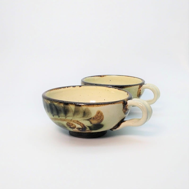 工房コキュ　沖縄　やちむん　スープカップ　2セット 工房コキュ 沖縄 やちむん スープカップ 2セット 作家・ブランド