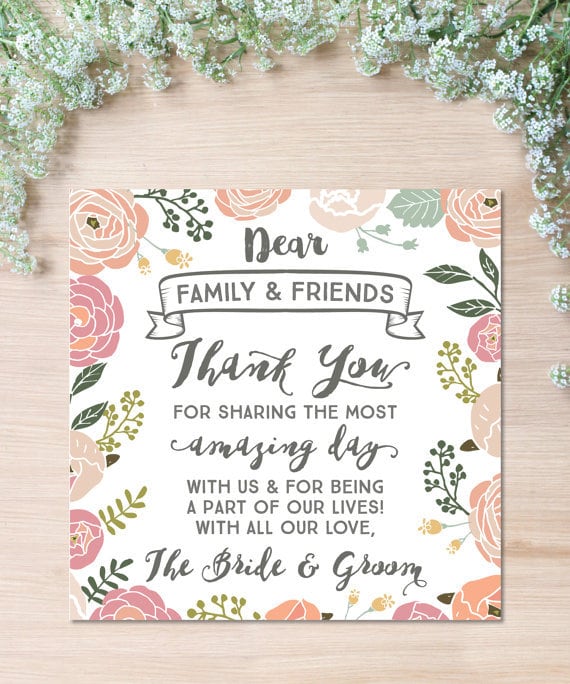 Diy お名前入り サンキューカード サンクスカード 日本語 英語対応可 北欧風フラワー Diy Store Pbw