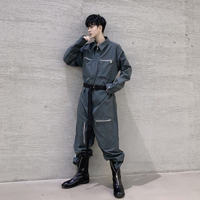 希少　GAVIAL ジャンプスーツ ツナギ　オールインワン　黒　長袖　M 希少 GAVIAL ジャンプスーツ ツナギ オールインワン 黒 長袖 M