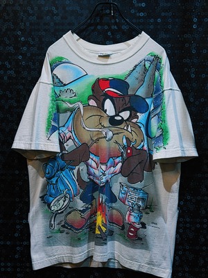 【ÆIEM】"Looney Tunes"vintage ROUGHIN’ IT Camping print T-Shirt