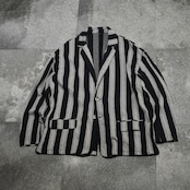 cotton stripe easy tailored jacket