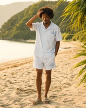 【SUNS】Suns EMBROIDERY SEERSUCKER OPEN COLLAR SHIRTS［RSS028］