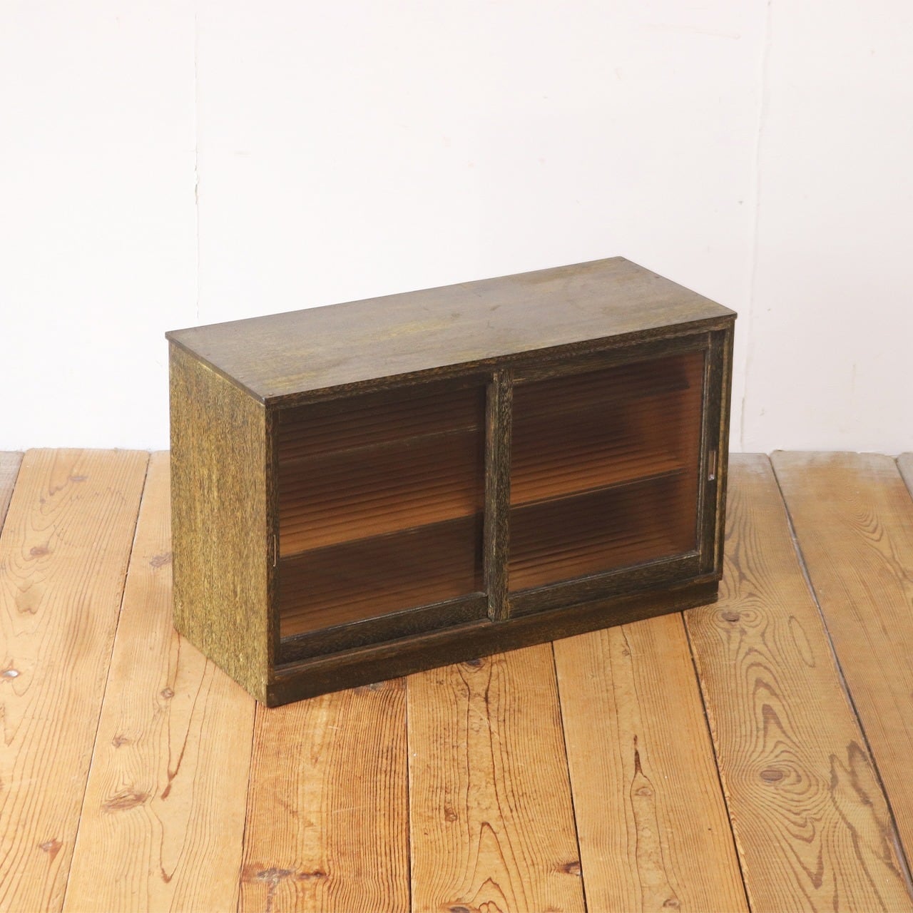 レトロ 戸棚 卓上 ガラスキャビネット 収納 ラック モールガラス