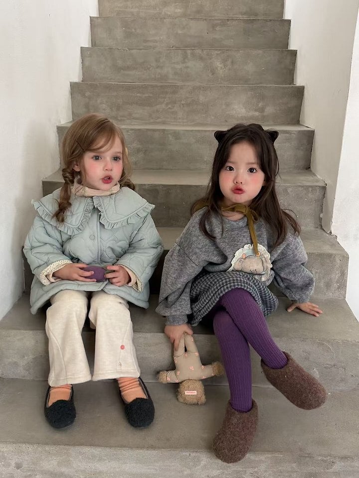 テディチェックセットアップ S,M,L,XL,JS / AIAI 26winter/ 韓国子供服 テディチェックセットアップ S,M,L,XL,JS / AIAI 26winter/ 韓国子供服