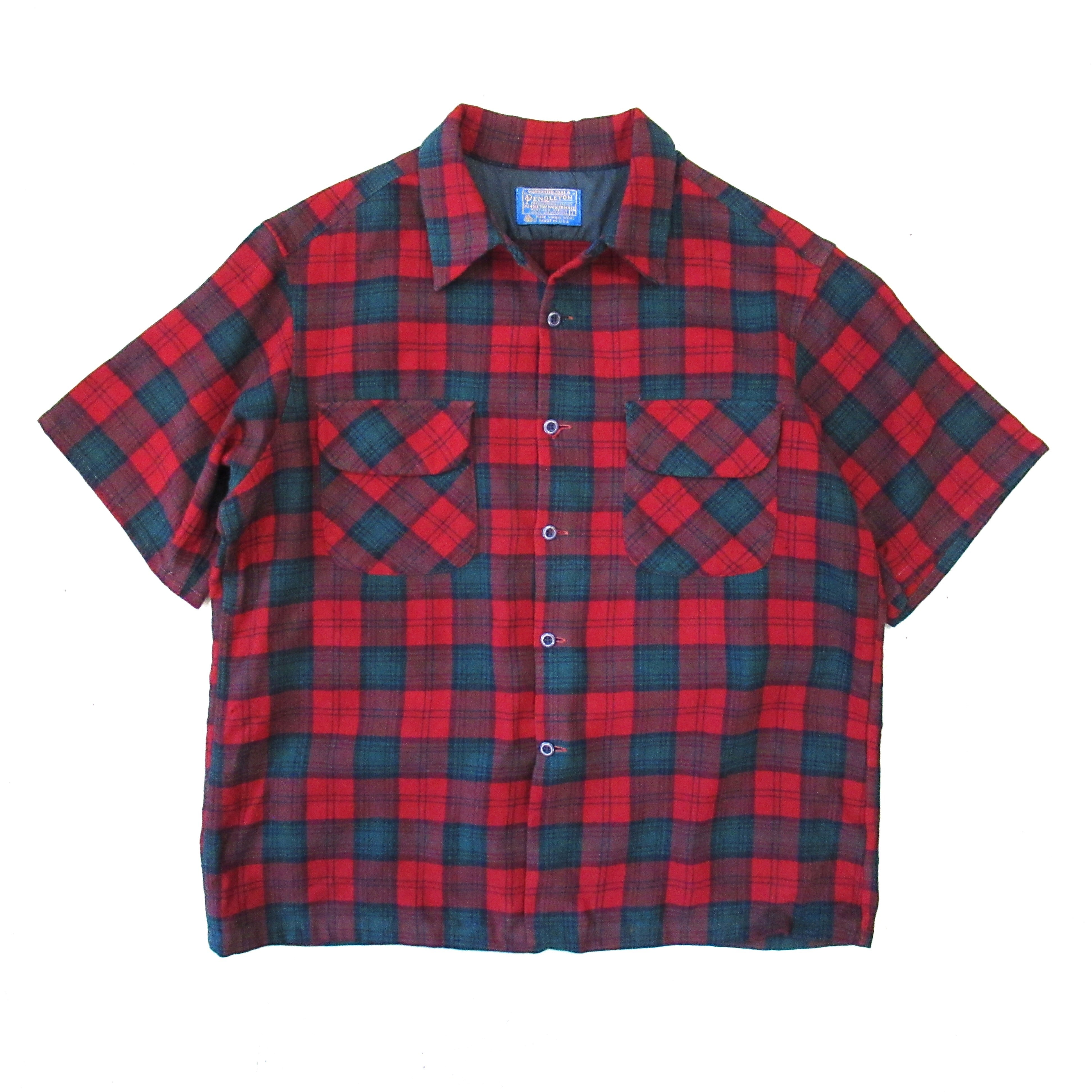 70S PENDLETON S/S Board Shirt【L】 | drop by