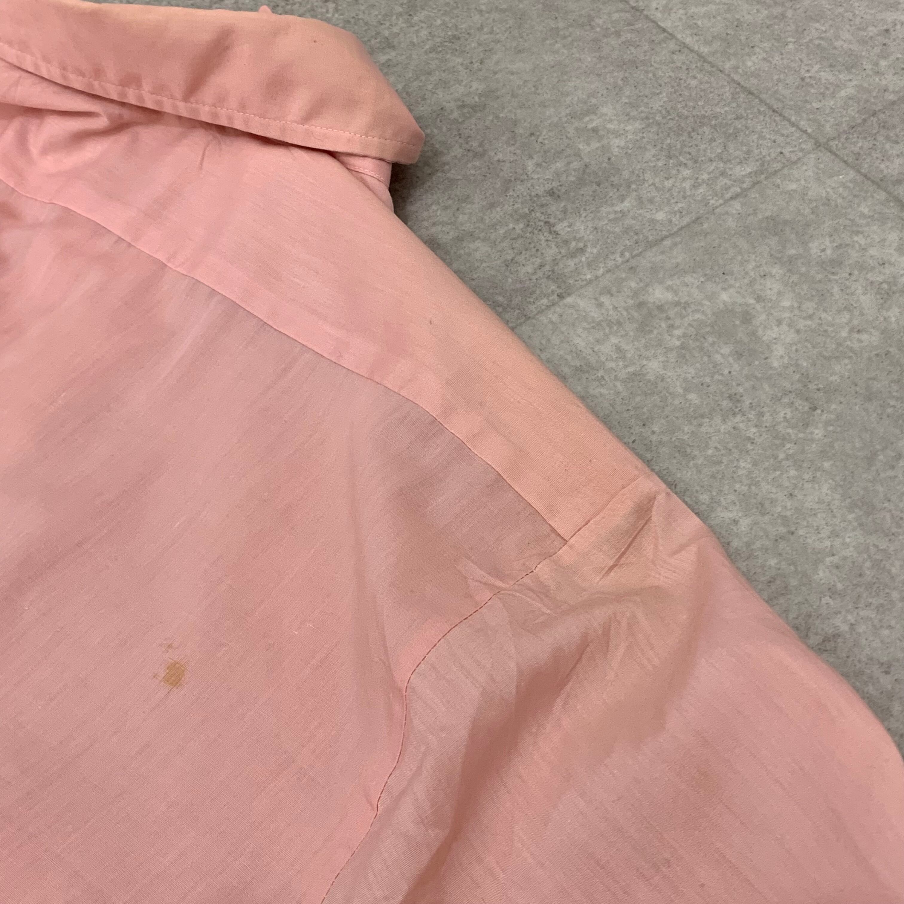 トップス 70s フリルシャツ ピンクレッド ドレス