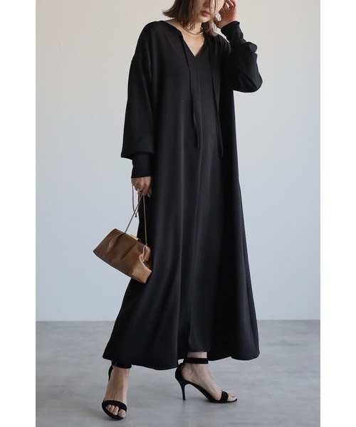 前後2wayマキシロングワンピース 前後2wayマキシロングワンピース