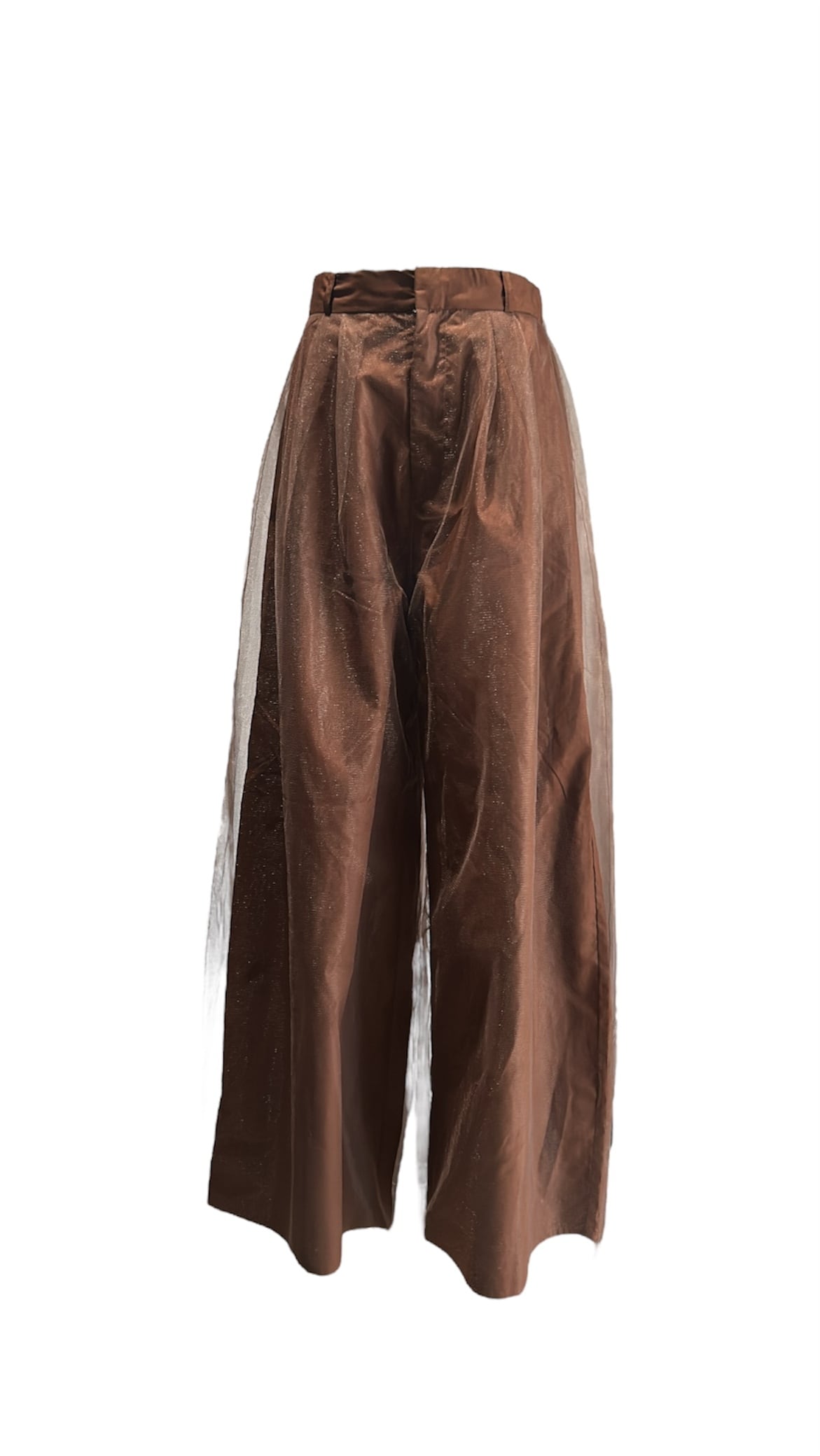 【Ungrid】チュールドッキングタックパンツ/ブラウン